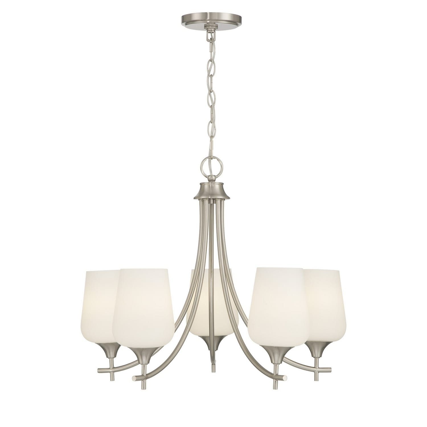 Octave 5 Light Chandelier In Satin Nickel