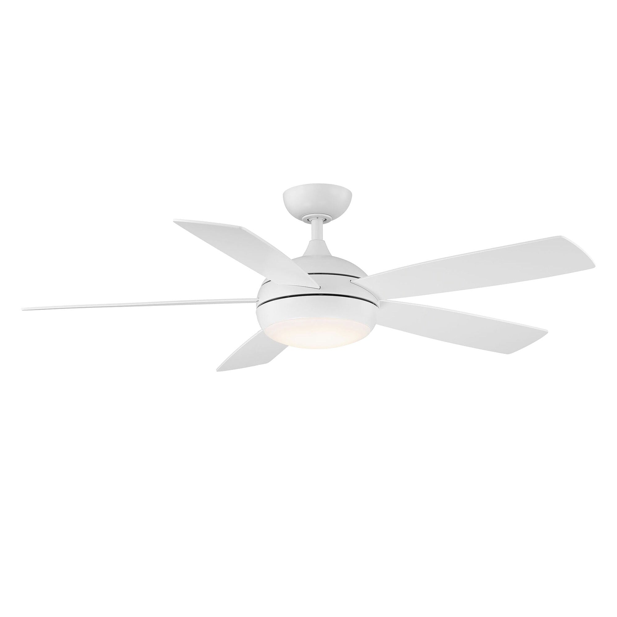 Odyssey 3 Blade Smart Compatible Damp Rated Ceiling Fan 54In Brushed Nickel With Remote Control And Wall Cradle