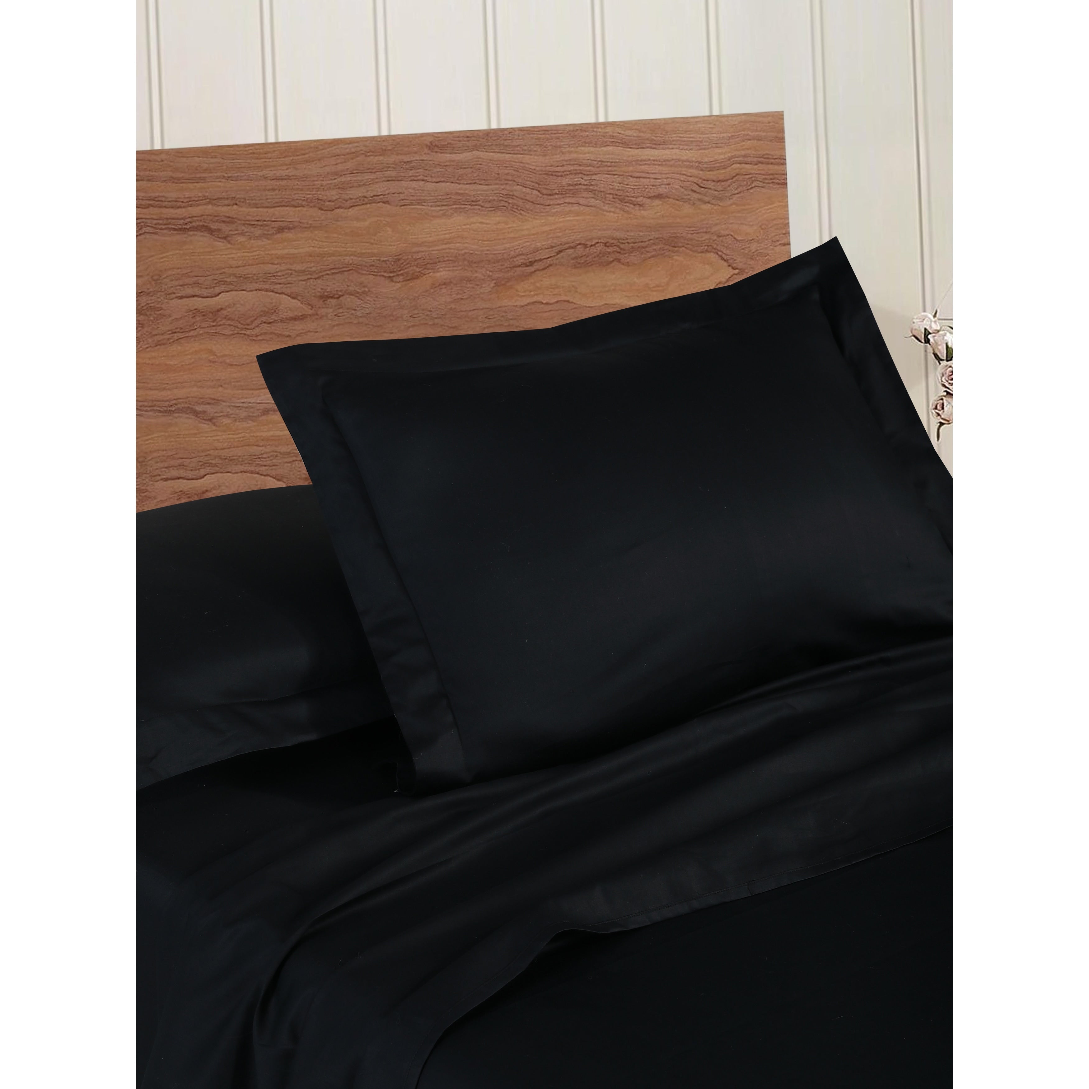 Of Joy Black 100 Cotton Sheet Set With Pillowcases Top Grade Natural