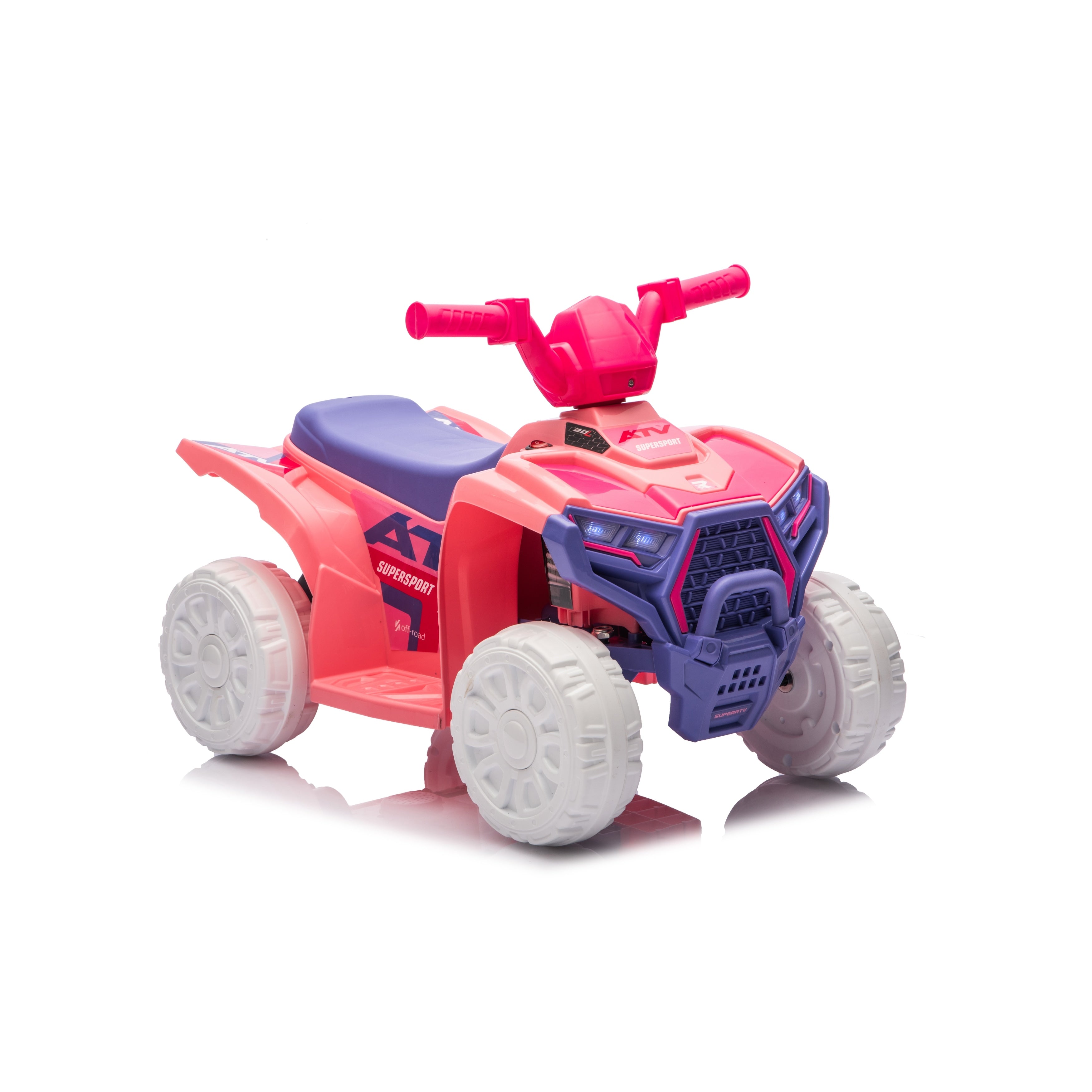 Off Road Toy Car Battery Powered Electric Car White Pink Electric Vehicle Ride On Atv With Ergonomic Seat