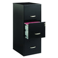 Space Solutions 3 Drawer Black Steel File Cabinet