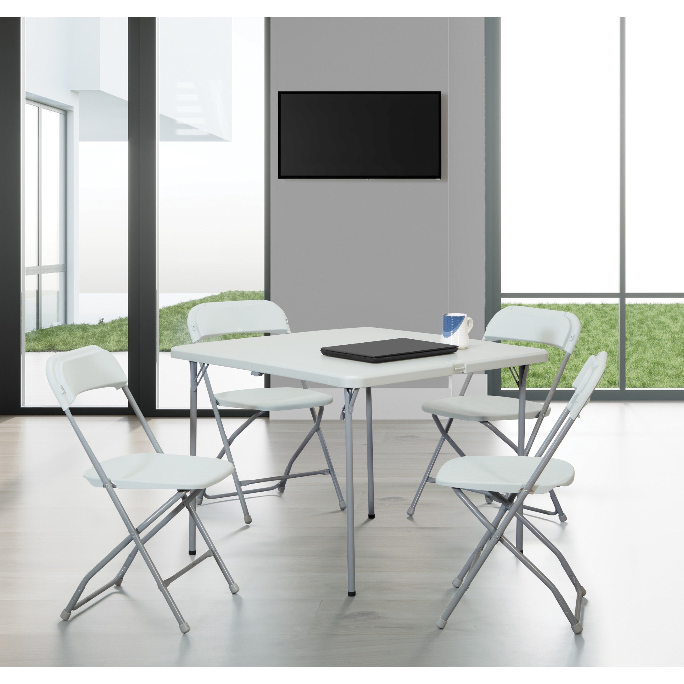 Office Star 5 Piece Folding Table And Chair Set