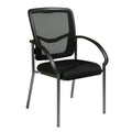Office Star Progrid Back Visitors Chair With Arms And Titanium Finish