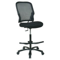 Office Star Big Mans Dark Airgrid Back With Black Mesh Seat Double Layer Seat Drafting Chair