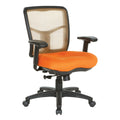 Office Star Breathable Mesh Back Office Chair With Upholstered Fabric Seat