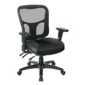 Office Star Progrid High Back Managers Chair With Leather And Mesh Seat