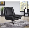 Office Star Products Swivel Mid Century Faux Leather Guest Chair