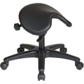 Office Star Products Work Smart Backless Drafting Saddle Seat Stool In Black