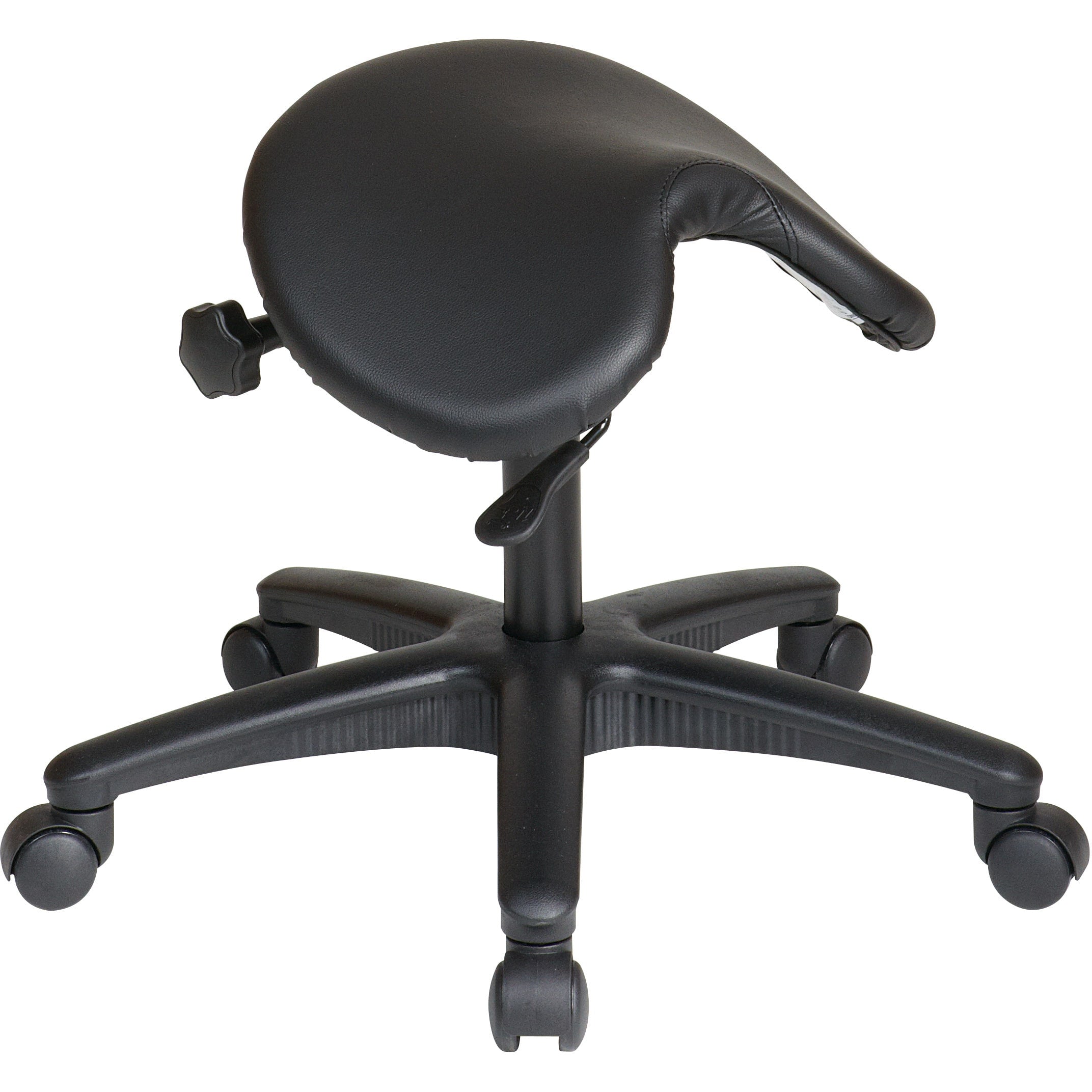Office Star Products Work Smart Backless Drafting Saddle Seat Stool In Black