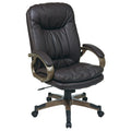 Office Star Work Smart Executive Bonded Leather Chair With Locking Tilt Control