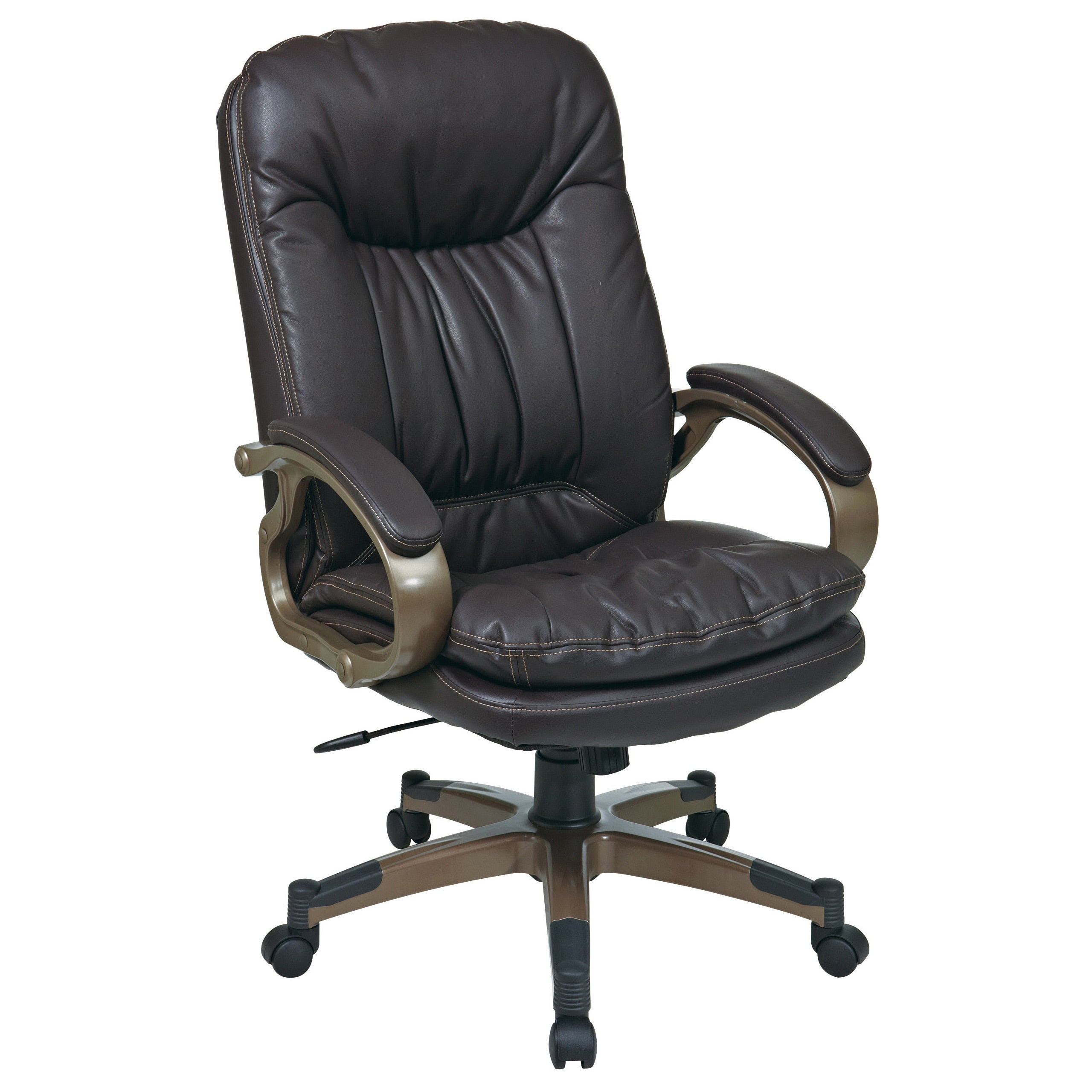 Office Star Work Smart Executive Bonded Leather Chair With Locking Tilt Control