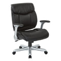 Office Star Work Smart Executive Bonded Leather Chair With Padded Arms