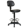 Office Star Work Smart Sculptured Vinyl Armless Drafting Chair