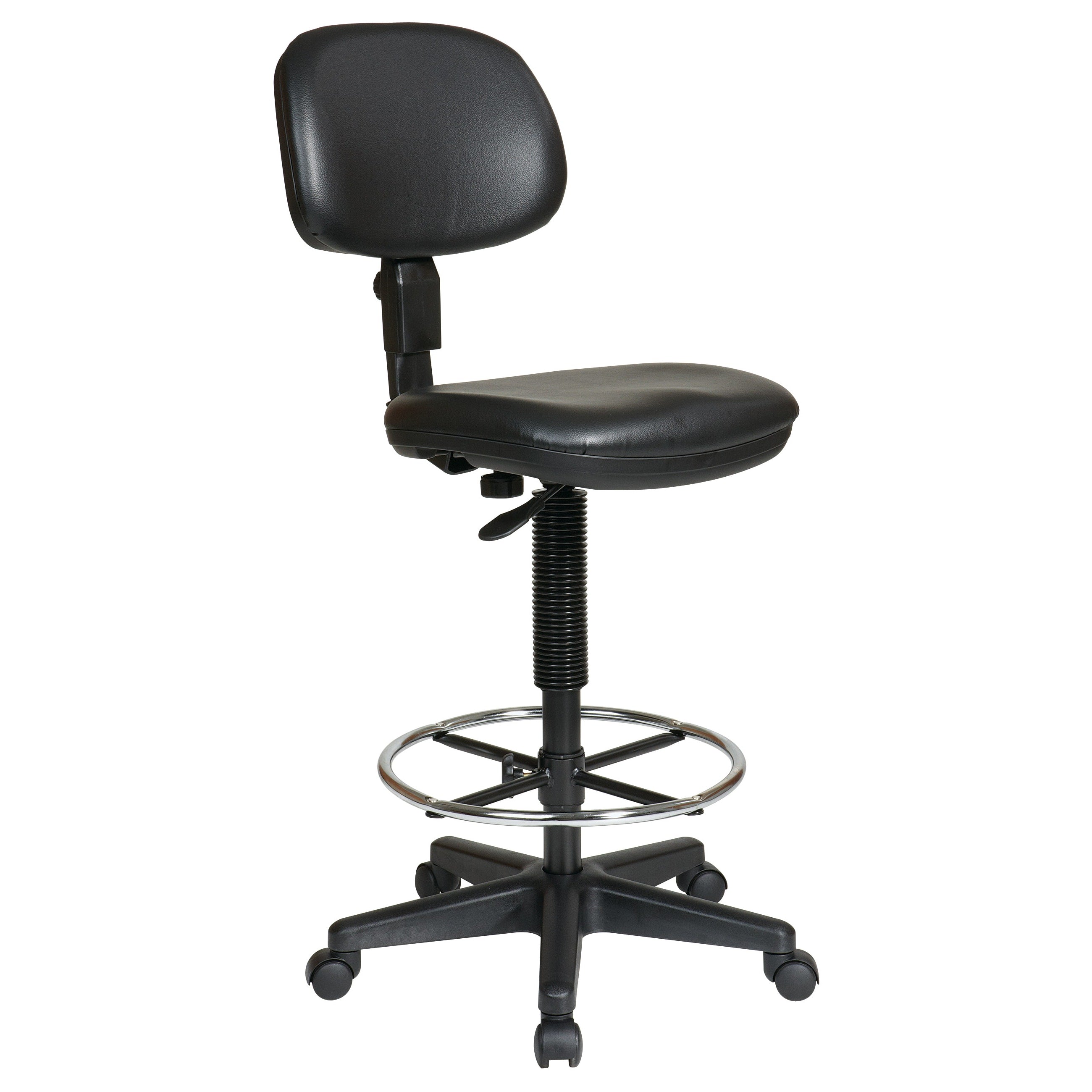 Office Star Work Smart Sculptured Vinyl Armless Drafting Chair