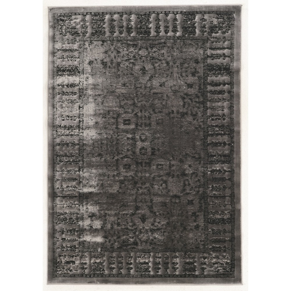 Linon Platinum Collection Isphanan Grey Black Persian Modified Polyester Area Rug 5 X 76 Inch 5 X 76