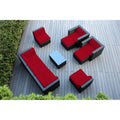 Ohana Outdoor Patio 10 Piece Black Wicker Conversation Set With Cushions