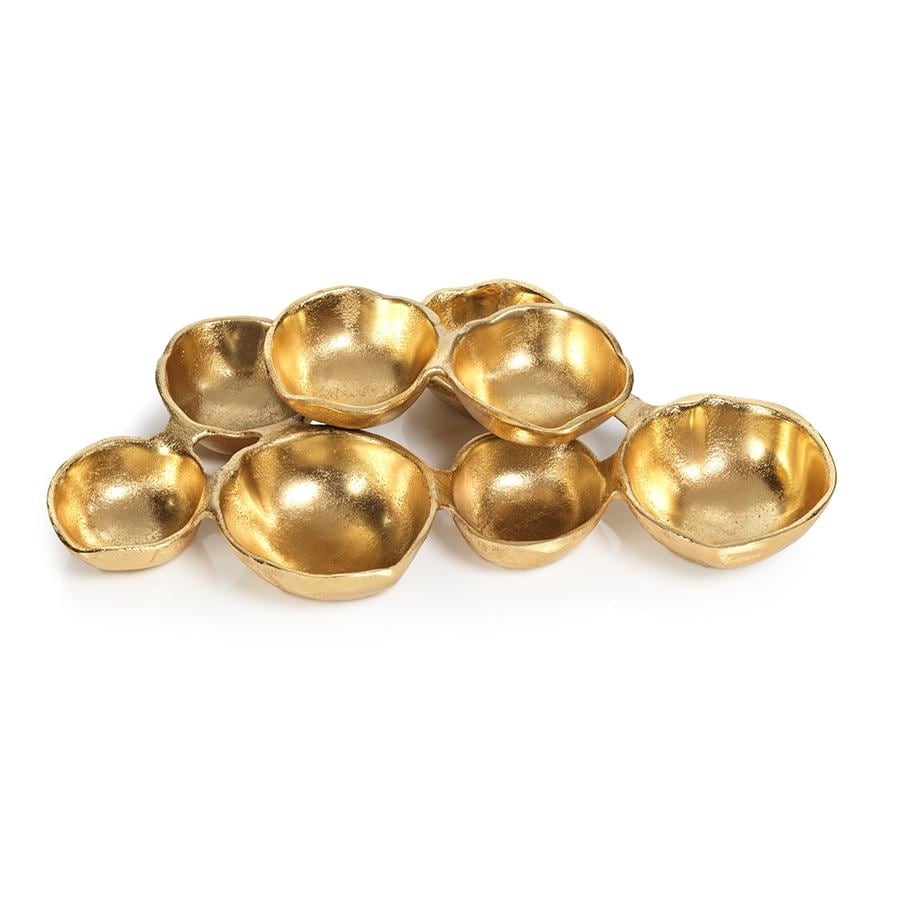 Ohanna Cluster Of 8 Serving Bowls Gold 12.75