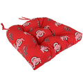 Ohio State Buckeyes Indoor Outdoor Seat Cushion Patio D Cushion 20 X 20 2 Tie Backs 20 X 20 X 3
