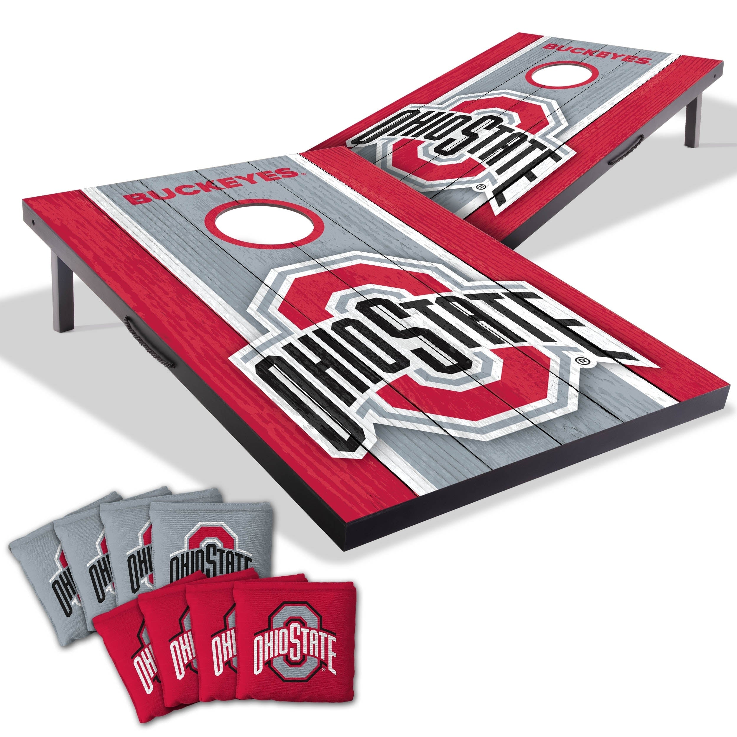 Ohio State Buckeyes Ncaa Compact 2X3 Tailgate Cornhole Board Set