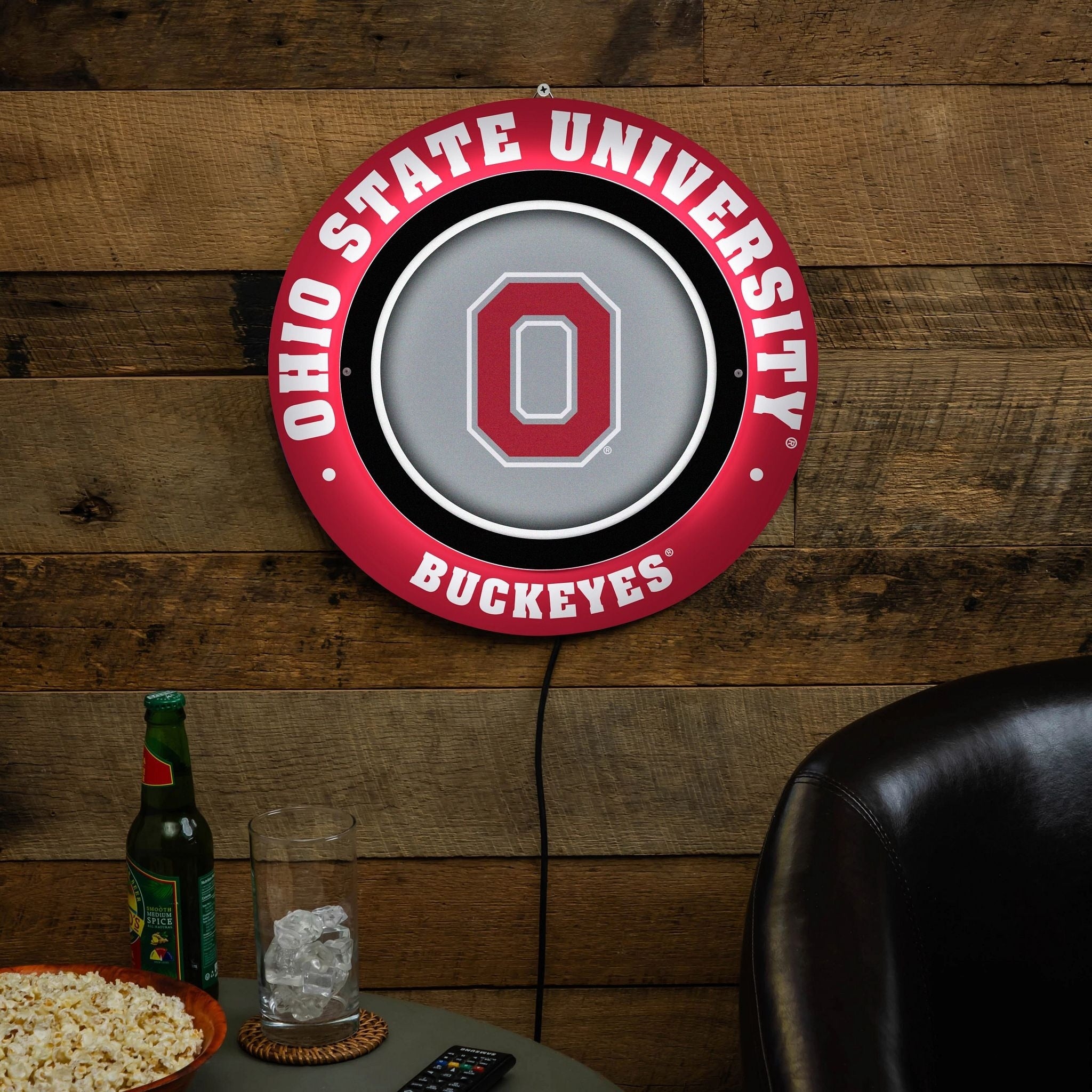 Ohio State University Led Metal Lit Wall Sign Decor