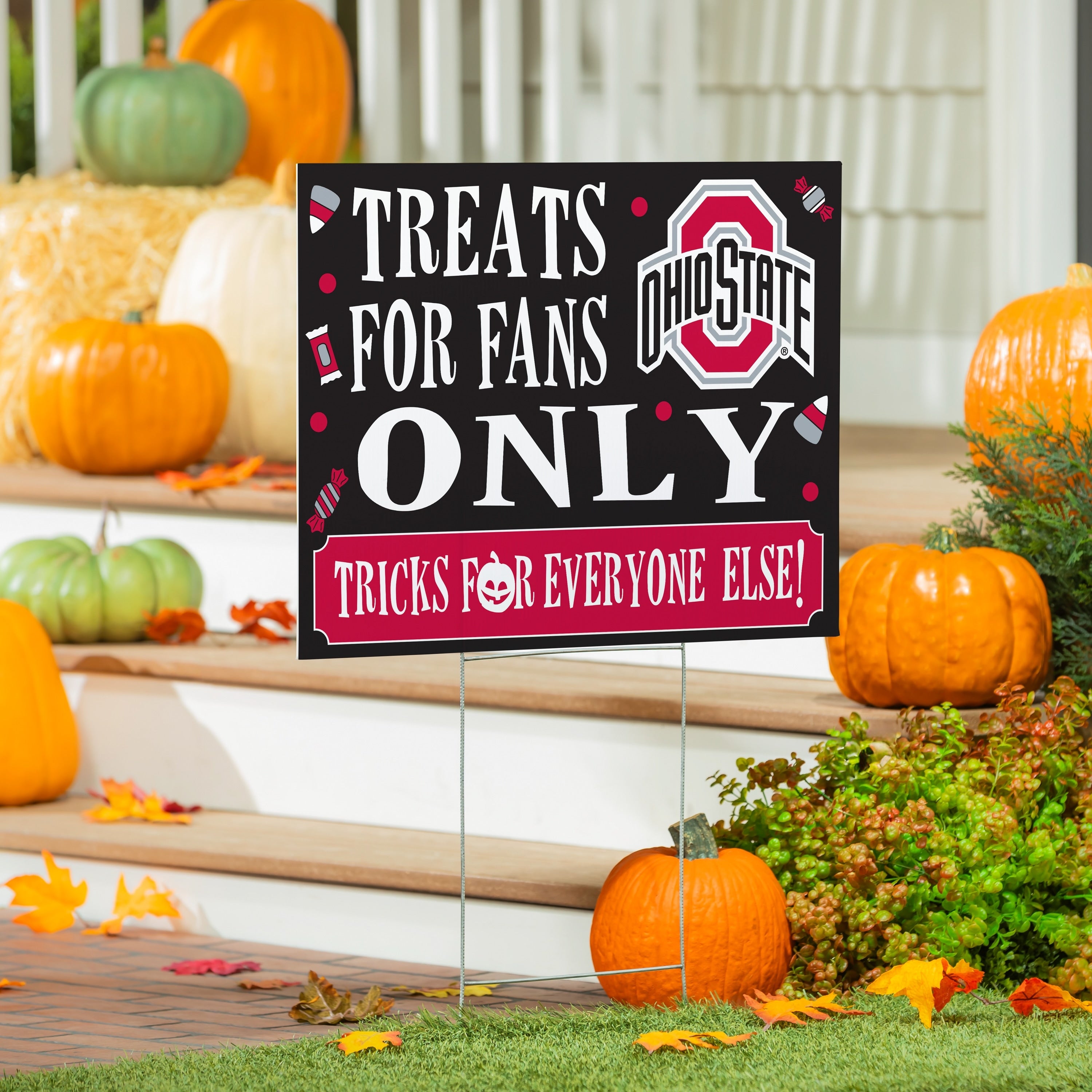 Ohio State University Yard Sign Halloween Treats For Fans