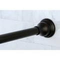 Oil Rubbed Bronze Adjustable Shower Curtain Rod Brown