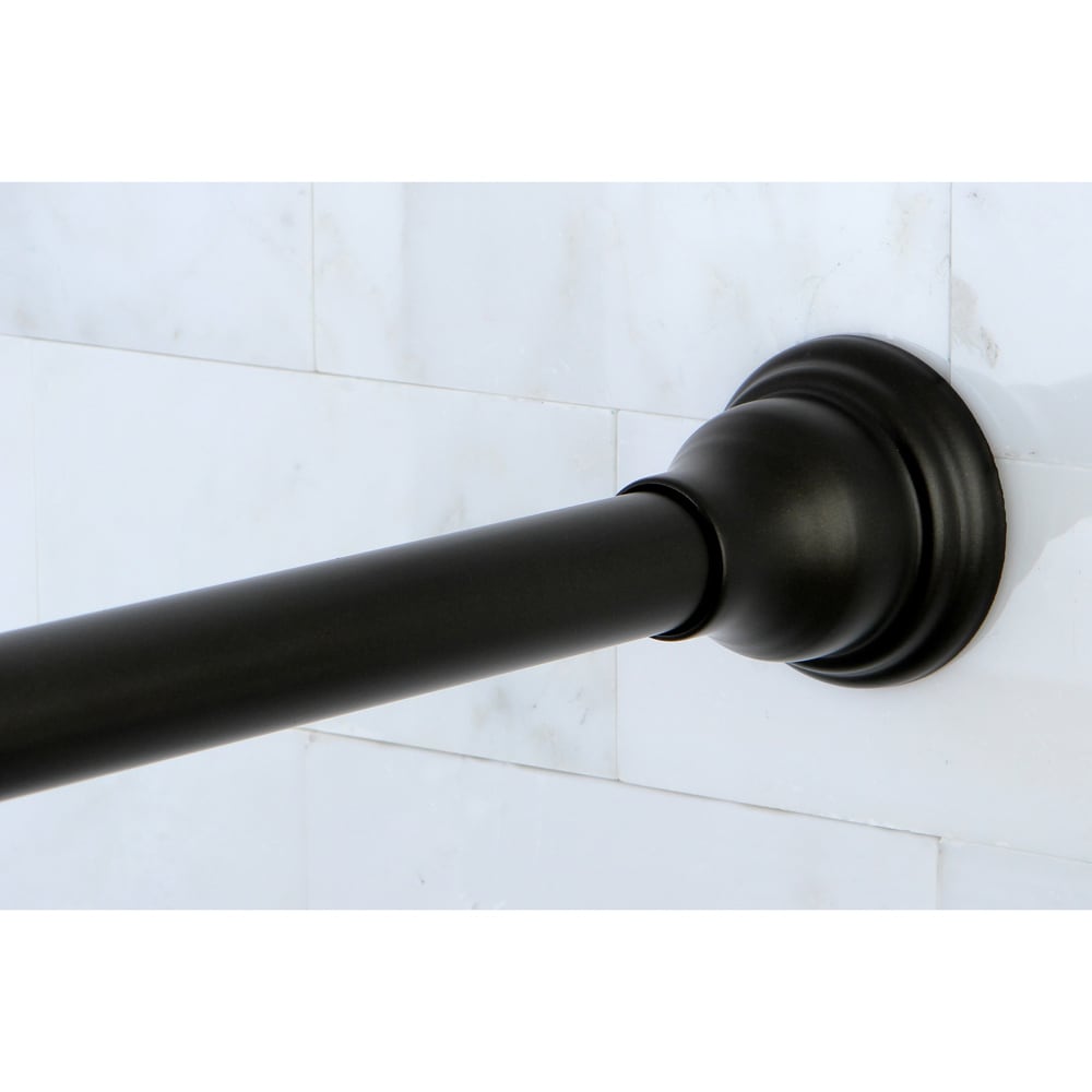 Oil Rubbed Bronze Adjustable Shower Curtain Rod Brown