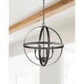 Oil Rubbed Bronze Globe 4 Light 24 X 25 Pendant