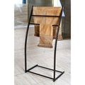 Oil Rubbed Bronze Pedestal Iron Construction Towel Rack