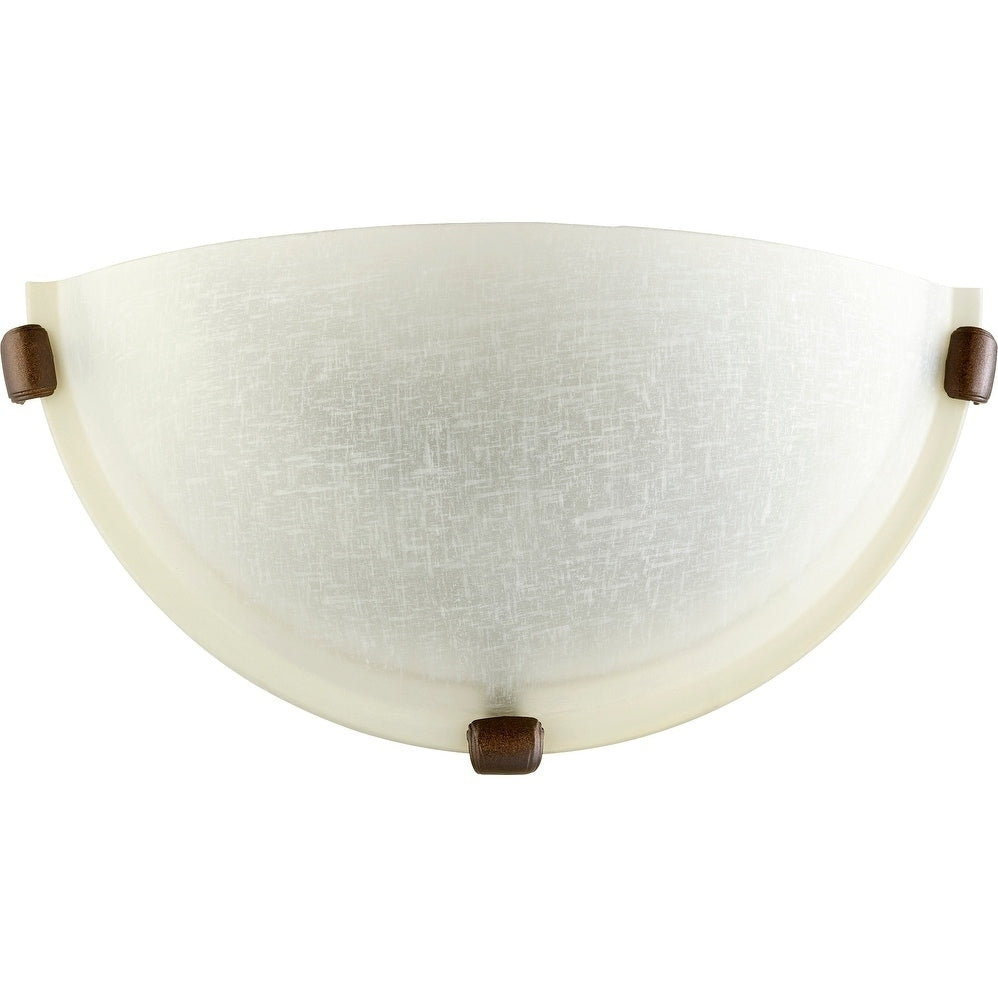 Oiled Bronze And Linen 1 Light Wall Sconce