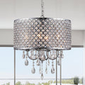 Oisetta 4 Light Chrome Finish Crystal Round Chandelier