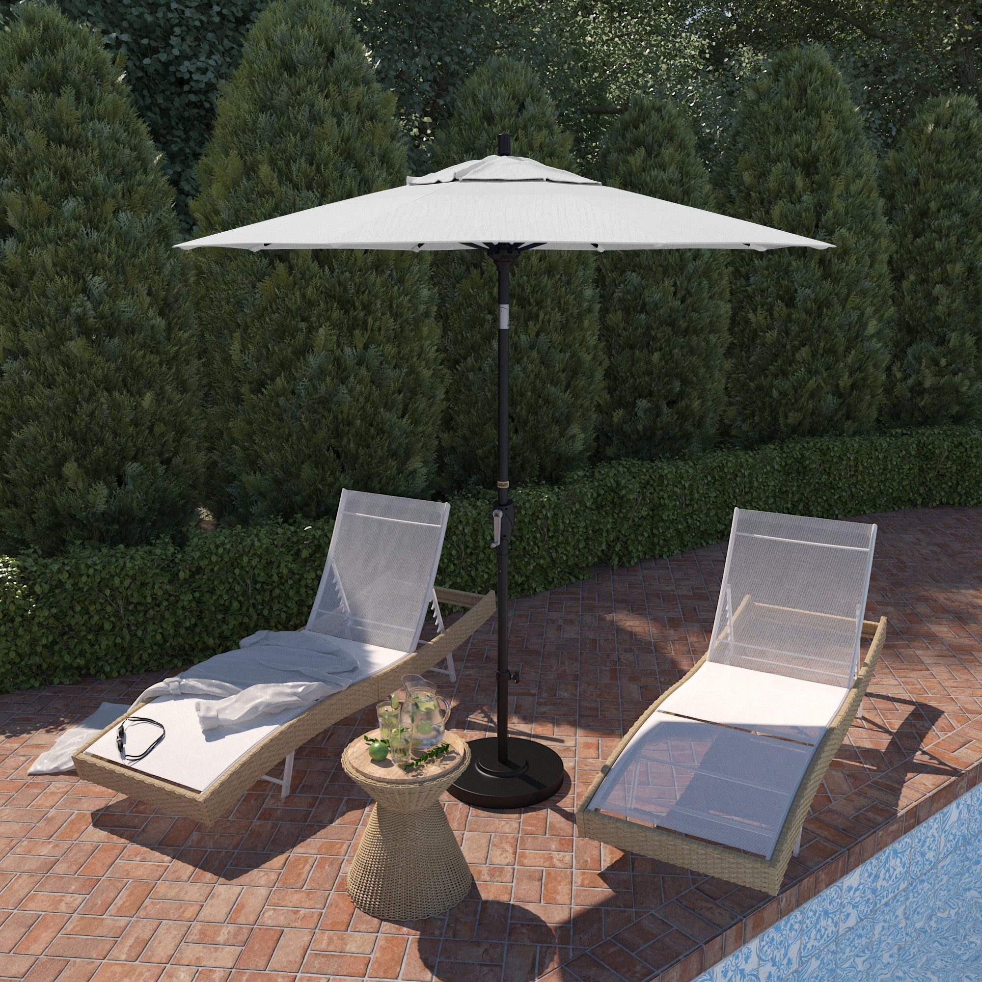 Havenside Home Okaloosa 7.5 Foot Crank Lift Umbrella