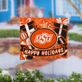 Oklahoma State University Yard Sign Happy Holidays 24 X 18