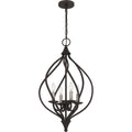 Old Bronze Four Light Pendant From The Dupont Collection