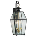 Olde Colony 28 High 3 Light Outdoor Sconce Black 28 Inch Tall
