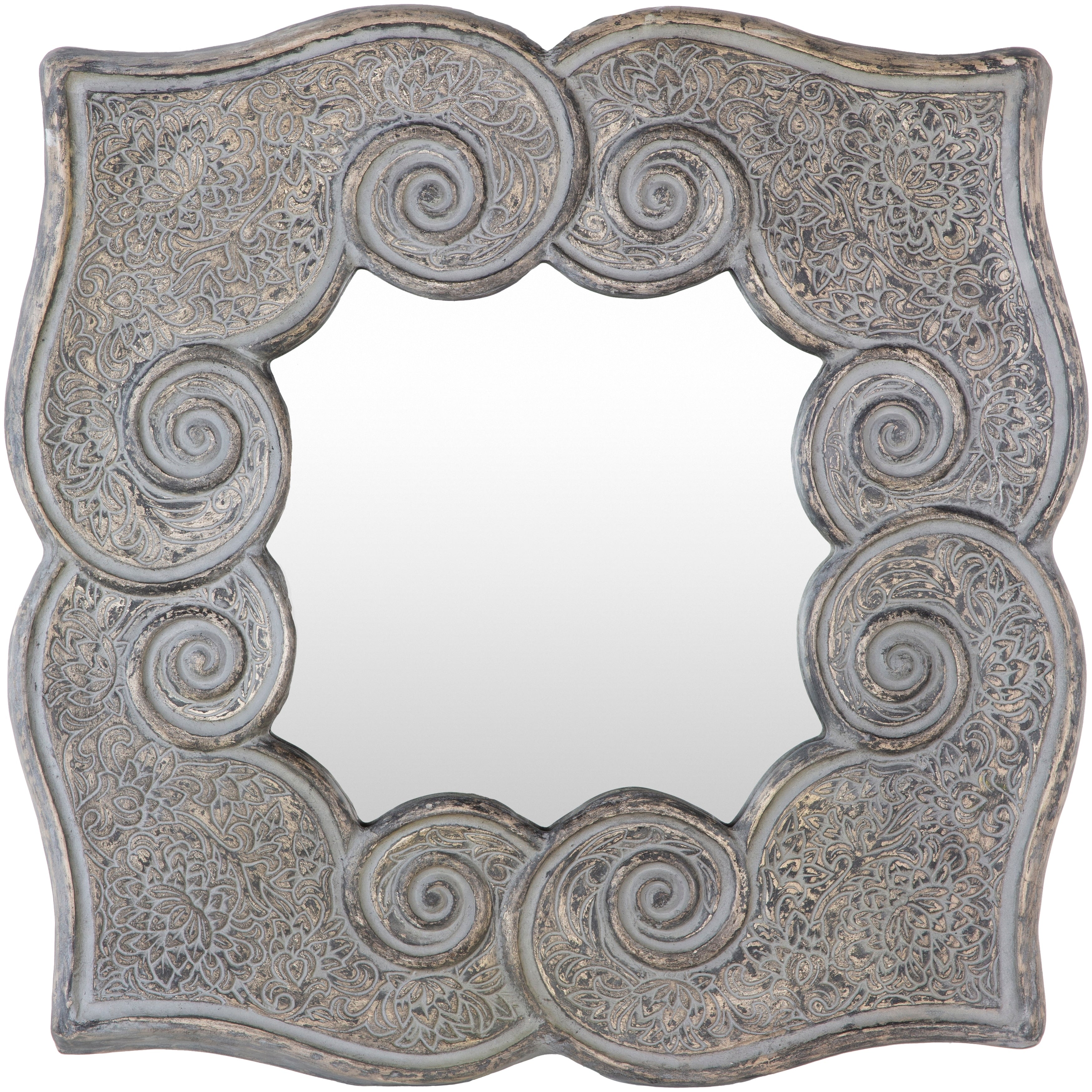 Oleada Eclectic Grey 35 Inch Square Mirror 35 H X 35 W