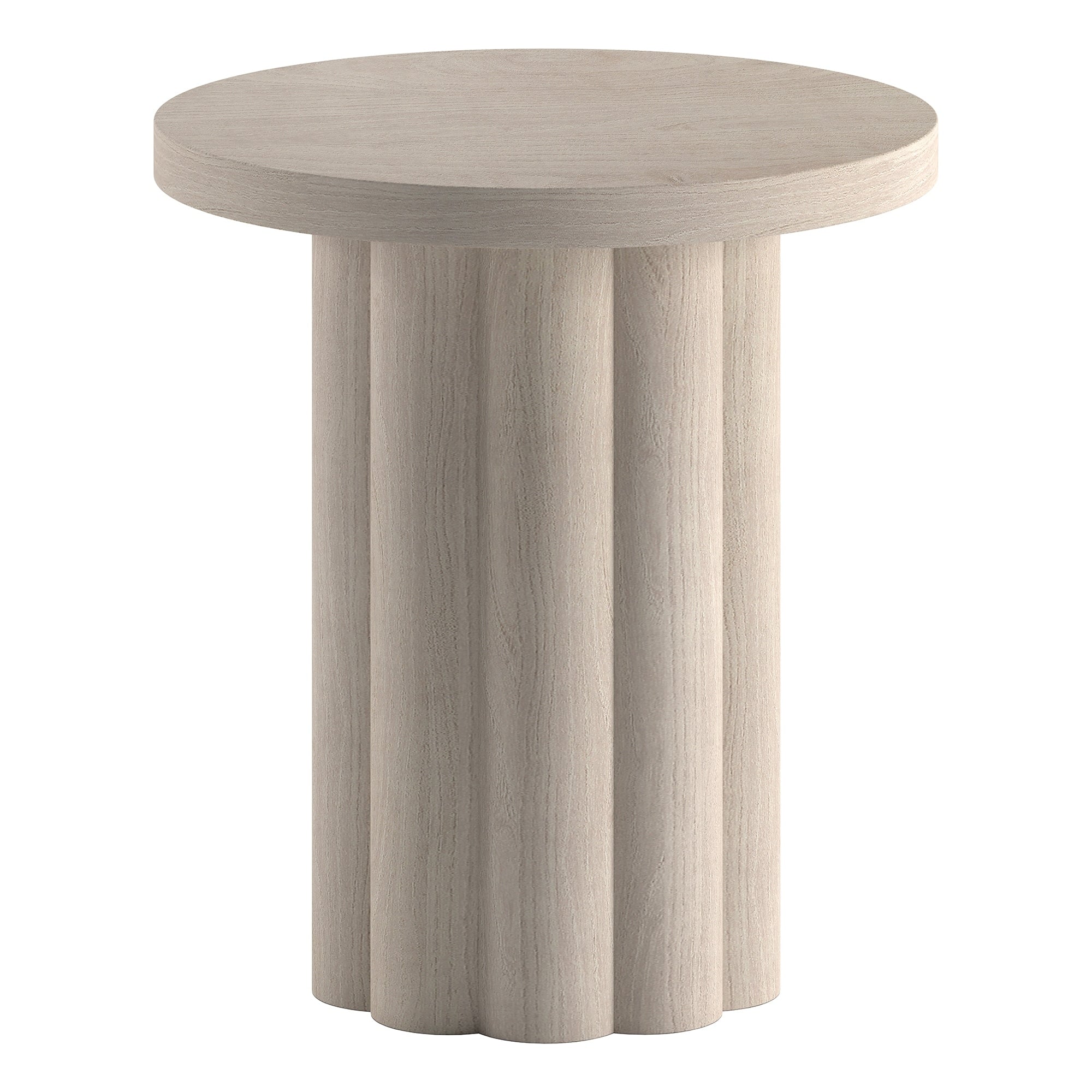 Olie 20 Wide Round Fluted Side Table 20 Wide