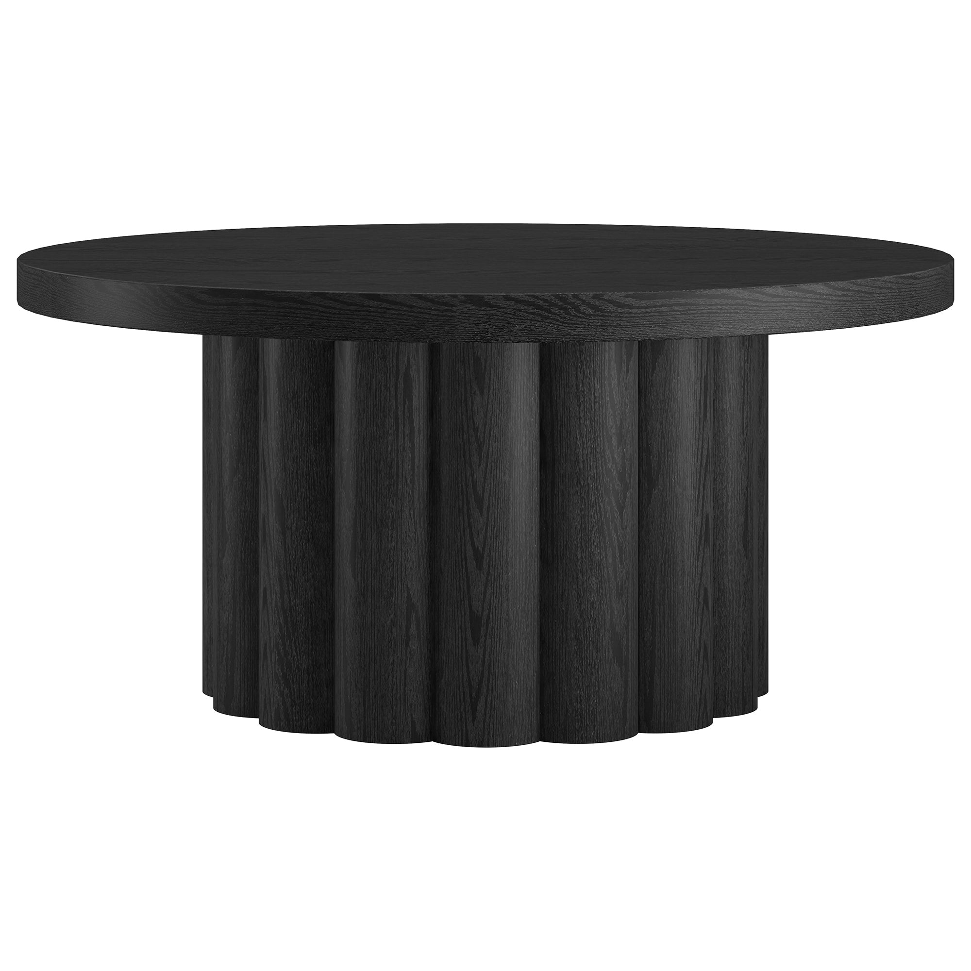 Olie 32 Wide Round Fluted Coffee Table 32 Wide