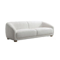 Oliver Loveseat With Round Back Sloped Arms Soft White Boucle 68 Inch