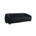 Oliver Loveseat With Round Sloped Arms Soft Black Chenille 68 Inch