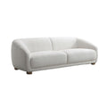 Oliver Sofa With Round Back Sloped Arms Soft White Boucle 88 Inch