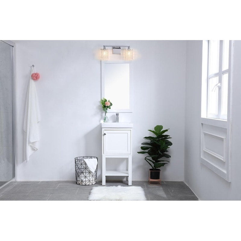 Ivy Terrace Olivia 2 Light Clear Crystals Wall Sconce