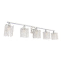 Olivia Clear Crystals Gold Silver Iron 5 Light Wall Sconce