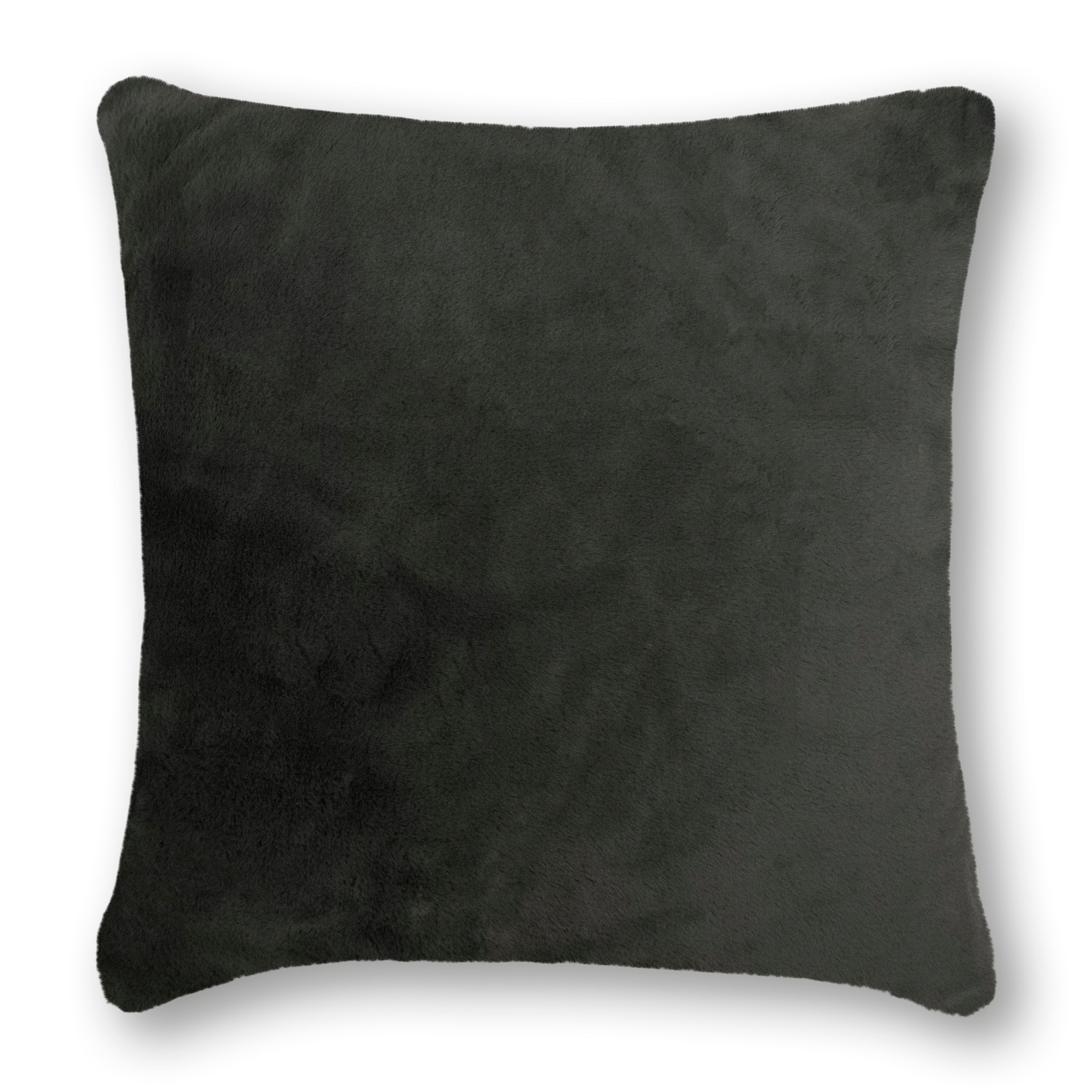 Olivia Quido Lux Grey Luxury Faux Fur 24 Inch Pillow