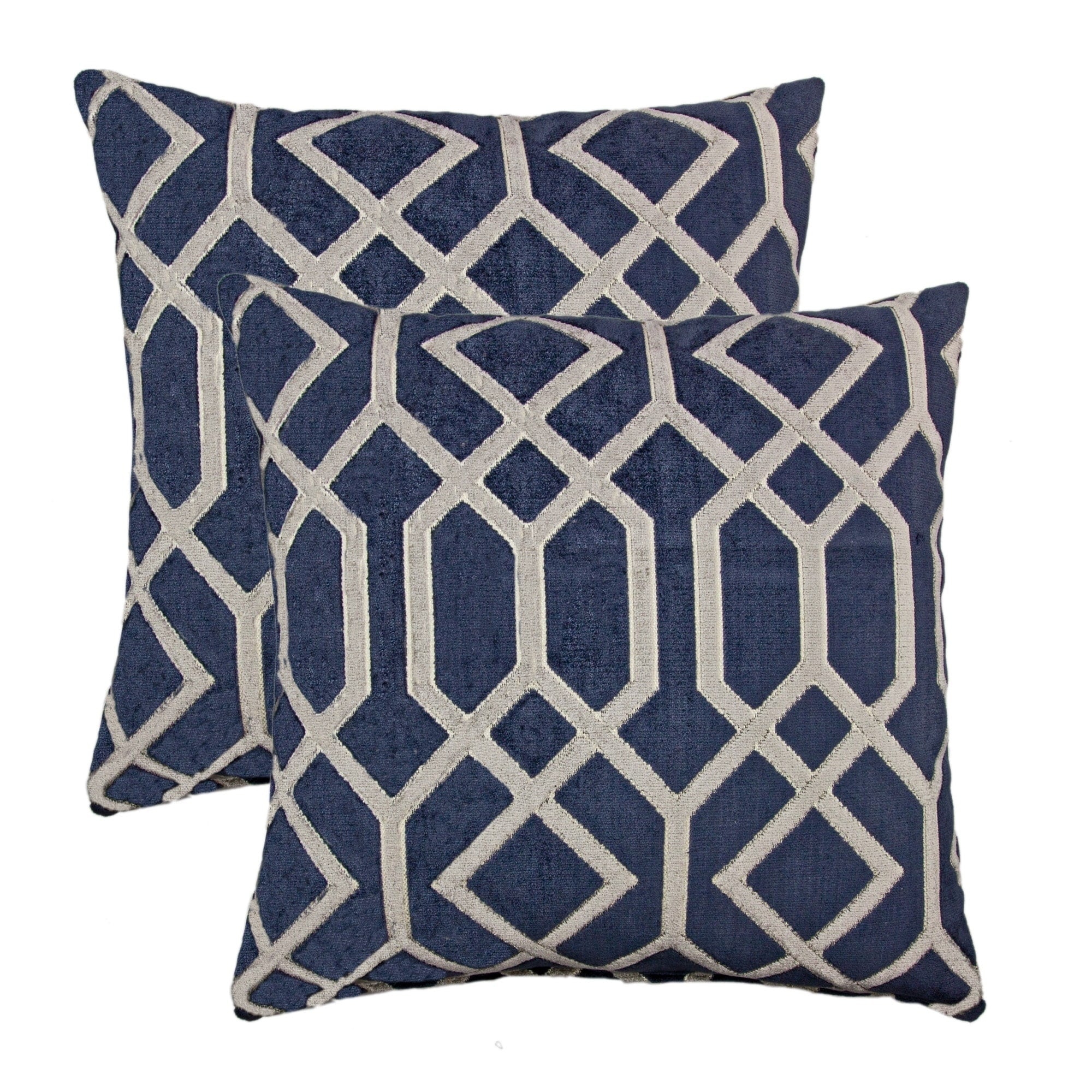 Olivia Quido Sparkle Luxury Cut Velvet 24 Inch Floor Pillow 2 Pack