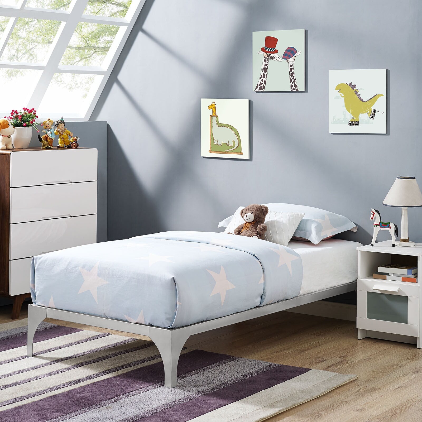 Ollie Bed Frame In Silver