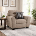 Oly Oversized Armchair With 1 Accent Pillow Mocha Brown Polyester Seat