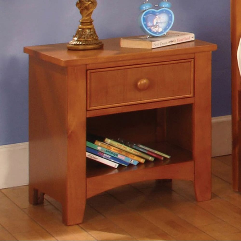Omnus Wood Night Stand Oak Finish
