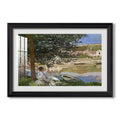 On The Bank Of The Seine Bennecourt 1868 Claude Monet Custom Framed Print