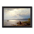On The Banks Of The Chiemsee 1871 Hans Gude Custom Framed Canvas
